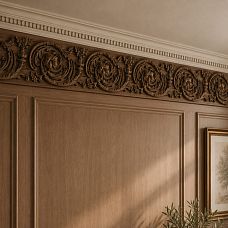 Carved frieze K-104 with floral ornament for a Baroque-style interior.