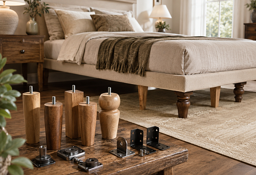 Wooden bed legs: how to choose height, shape, and attachment for the frame