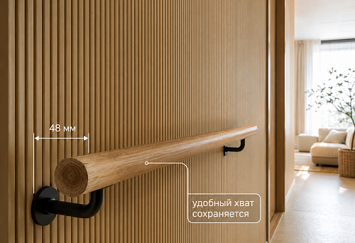 PAN-003 1000&times;11&times;2670 mm at the wall-mounted handrail &mdash; how to check the grip with a 48 mm gap