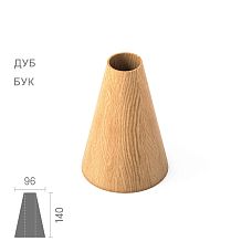Geometric figure KN-012 made of solid wood with a 34 mm hole