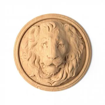 Carved lion mascaron - symbol of protection and prosperity M-002