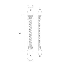 Elegant carved decoration DD-002L from Stavros drawing