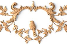 Wooden decor set C-054 in close-up