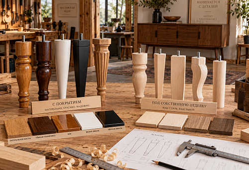 Ready-made solid wood furniture legs