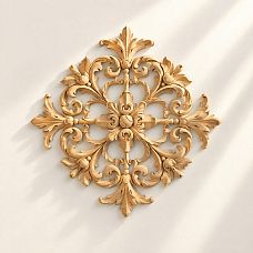 Oak or beech appliqu&eacute; N-421 with carved flowers and leaves