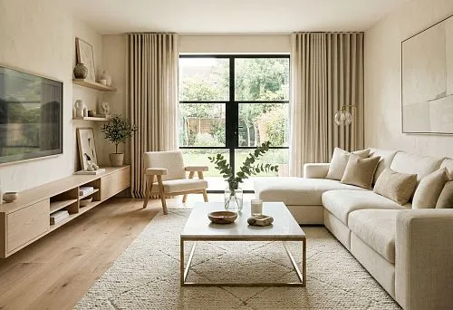 Modern furniture in light tones: how to decorate a living room to make it look more expensive without clutter