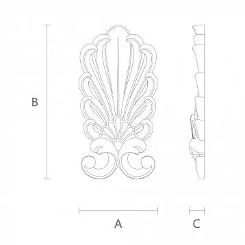 Decorative element for decorating walls, doors, ceilings, or furniture
