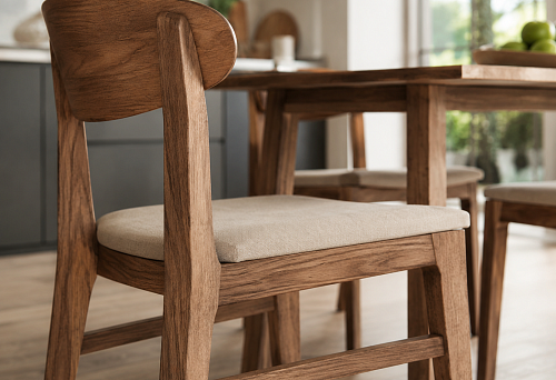 The chair should not wobble: how to choose a wooden frame for the kitchen, dining room, and cafe