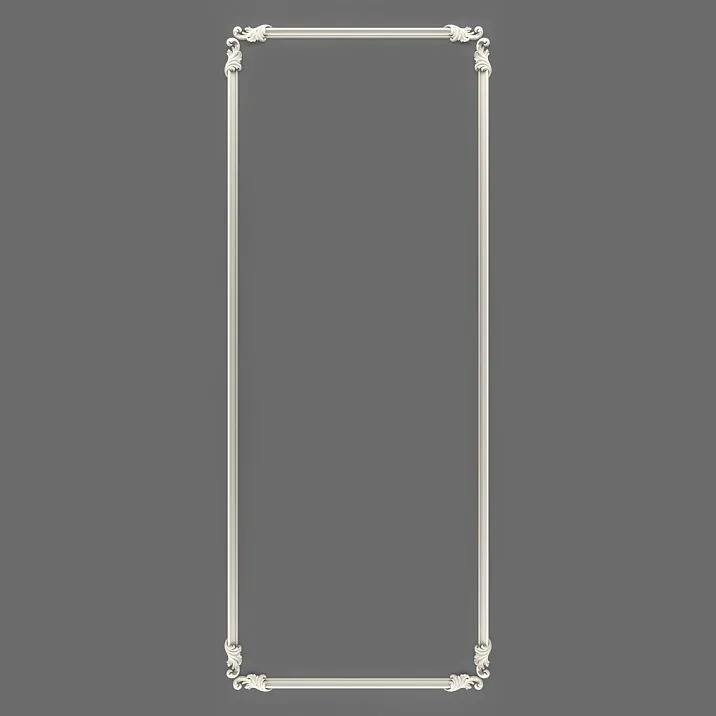 Polyurethane wall decor set CPU-1-4 from the Neoclassic collection with mirror vertical overlays and molding