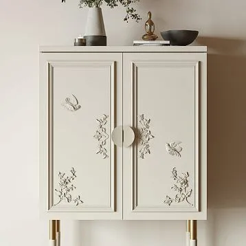 Carved Applique N-476R in the Shape of a Bird on Background