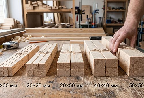 Wooden batten by size for wall finishing and interior