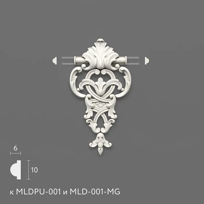 Polyurethane molding MLDPU-1-1.1. Molding decor. Image 699419a8b250c