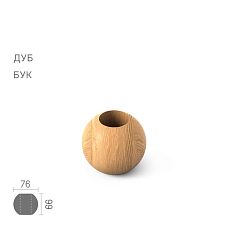Geometric shape KN-005 made of solid wood with a 34 mm hole