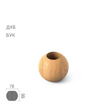 Geometric shape KN-005 made of solid wood with a 34 mm hole
