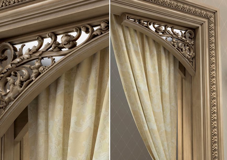 Decorative elements of portal PRT-011 with matte glass