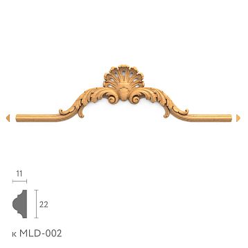 Carved inlay N.VRS-001-1 from oak &ndash; decorative element for furniture and walls