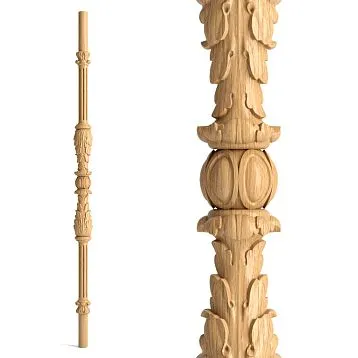 Carved Wooden Stair Baluster L-016