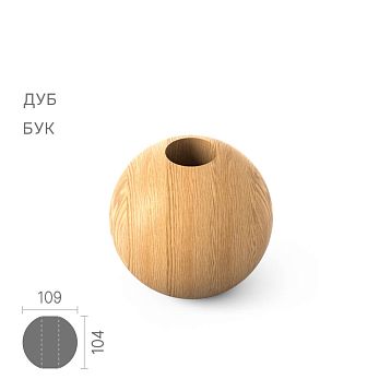 Geometric figure KN-013 made of wood with a round hole of 34 mm