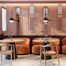 CPU-3-4 Polyurethane Decorative Molding Kit for Walls from the Japandi Collection with Rounded Overlays and Moldings for Minimalist Interiors