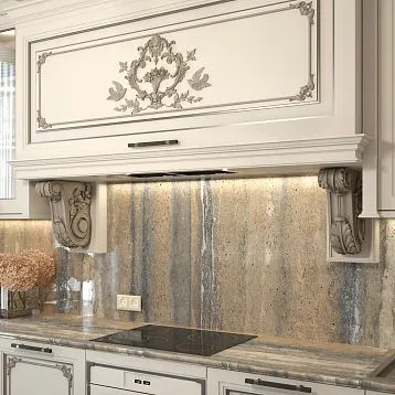 Decor Set C-051 made of wood &mdash; a set of seven carved appliqu&eacute;s of different sizes and shapes