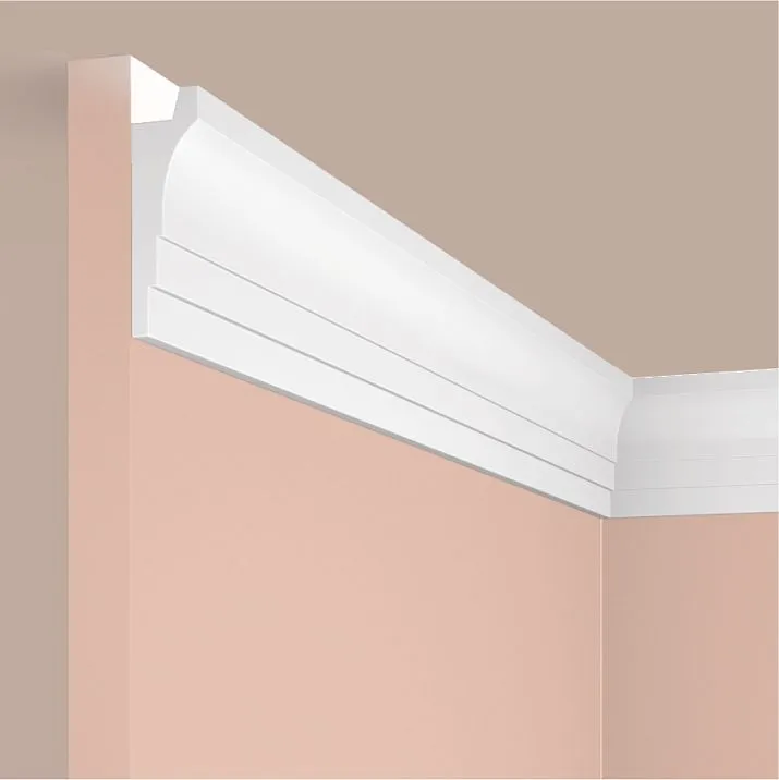 Ceiling cornice polystyrene HI WOOD A70V1 white 70x21 mm balanced profile