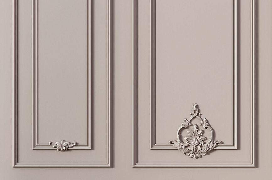 Boiserie with MLD-003-MG molding and NPU-500 decor