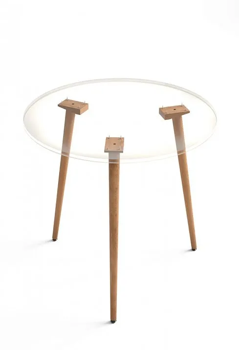 Plate for attaching furniture legs