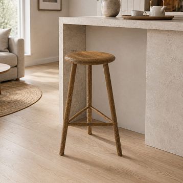 Bar stool TBR-004 from natural oak