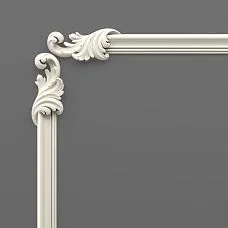 Wall molding CPU-1-4 made of polyurethane &mdash; ready-made solution with paired vertical elements for elegant classic interiors