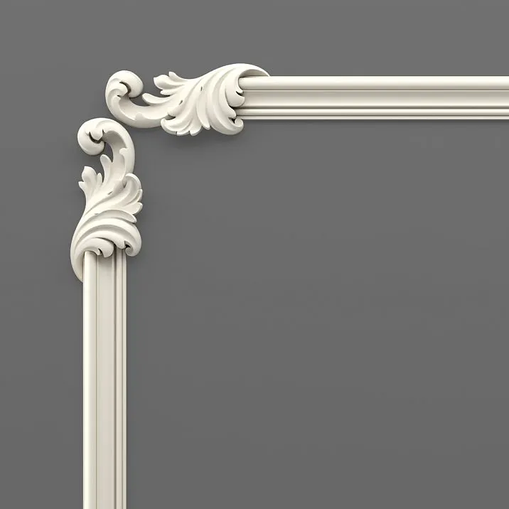 Wall molding CPU-1-4 made of polyurethane &mdash; ready-made solution with paired vertical elements for elegant classic interiors