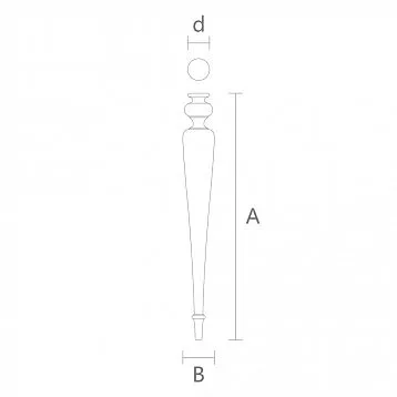 Turned wooden leg for bar counter, bar stool in Moscow