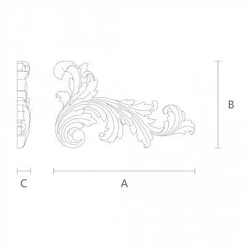 Wooden inlay for decorating doors, walls, ceilings, or furniture