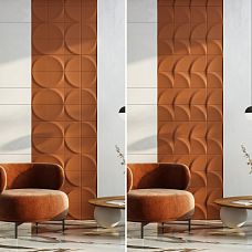 Panel DP-001 made of wood and MDF in a modern office design.