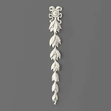 NPU-498 polyurethane molding decor &mdash; a vertical decorative overlay with floral ornament