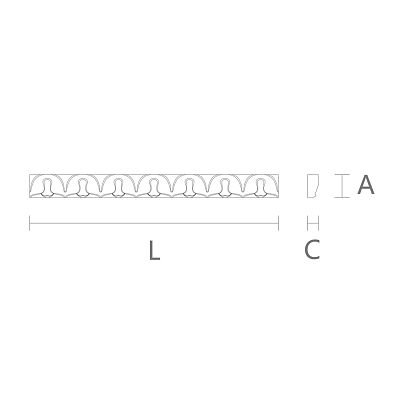 Carved molding из полиуретана KPU-071 чертеж