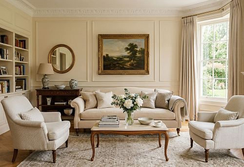 Classic living room in light tones: how to choose furniture without the 'museum' effect