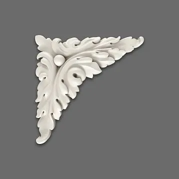 Beautiful polyurethane ornament NPU-227 with plant motifs for decoration