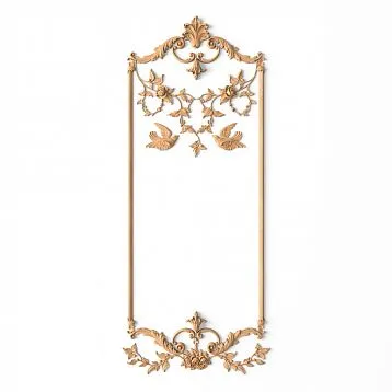 C-049 wooden decor set - a set of 18 carved appliqu&eacute;s of different sizes and shapes