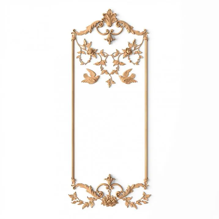 C-049 wooden decor set - a set of 18 carved appliqu&eacute;s of different sizes and shapes