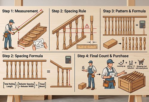 How many balusters are needed for a staircase: how to calculate the quantity before purchasing