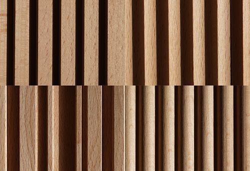 Natural wood furniture panel surfaces