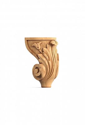 Furniture leg MN-015 для кровати с резным декором