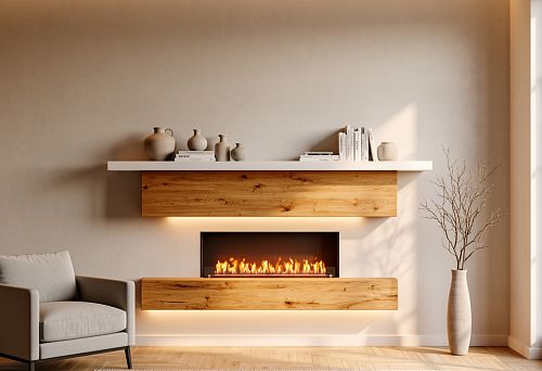Wooden console for shelf, portal and fireplace: support as wall decor