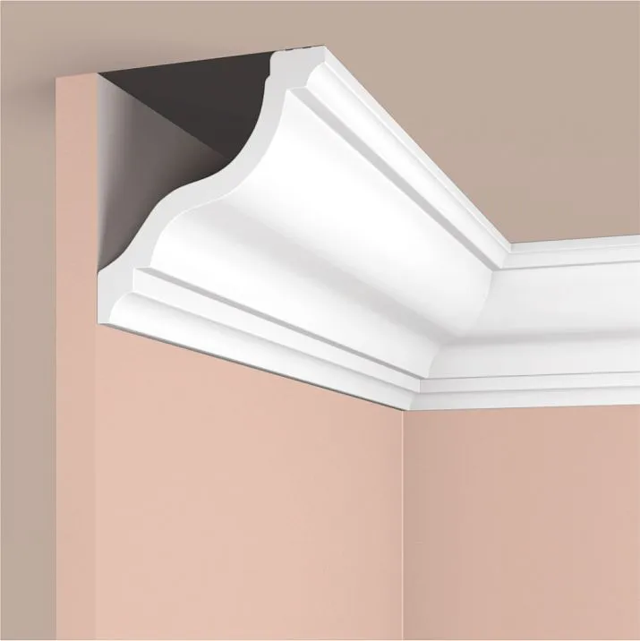 Ceiling cornice polystyrene HI WOOD A150V1 palace maximum size 105x110 mm for ceilings from 3.5 meters