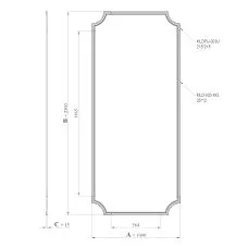 CPU-1-3 ornamental decoration set in polyurethane, neoclassical style, drawing
