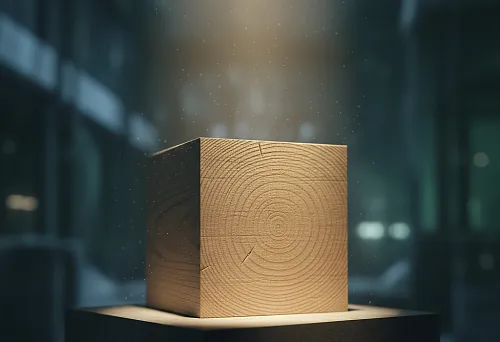 Beech timber on a pedestal &mdash; a symbol of European quality and natural perfection