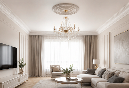Can stucco be used with a stretch ceiling: what to choose for walls, chandeliers, and the ceiling joint