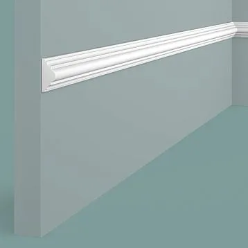 Impact-resistant polystyrene wall molding D22V1 Hi Wood, 22&times;10.3 mm, relief profile