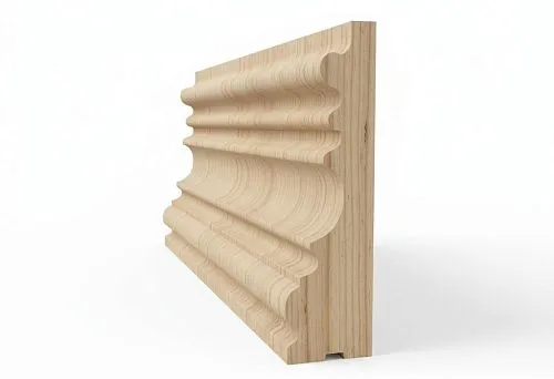 Wooden Wall Molding for Painting with Raised Decorative Profile