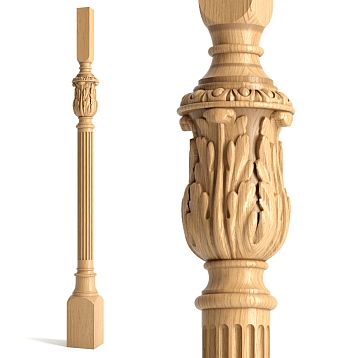 Wooden decor item for staircase - L-039.1 carved baluster